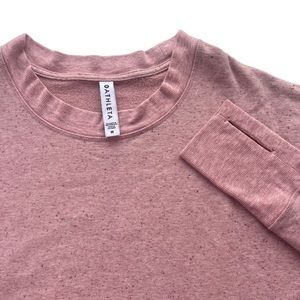 Athleta Women’s Medium Speckled Light Pink‎ Balance Pullover Crewneck Sweatshirt